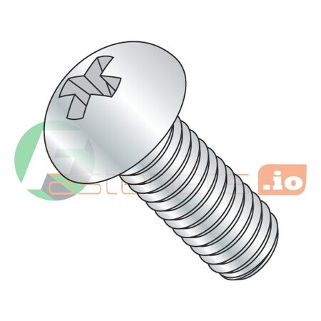 #6-32 X 5/8 In Phillips Round Machine Screw, Zinc Plated Steel, 10000 PK